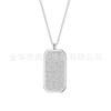 Collar con Colgante de Texto Grabado Suministro Transfronterizo Colgante Octagonal de Acero Inoxidable Efecto Repujado Collar de Acero de Titanio Estilo D