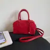 Bolso bandolera retro casual estilo coreano, bolso cuadrado pequeño para mujer, nuevo de alta gama Otoño 2025, bolso de hombro cruzado de gamuza contrastante