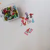 Chaveiro de Contas Tira de Silicone Corda de Couro Pingente Acessórios de Metal Argola de Aço Fivela de Porta Anel de Cartão Pequeno
