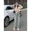 Jeans de Cintura Alta Pierna Recta para Mujer 2024 Tendencia Nuevo Sueltos Ajustados Caídos Retro Azules Pantalones de Pierna Ancha