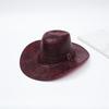 Sombrero de Vaquero Occidental Estilo Caliente Transfronterizo para Exteriores, Visera de Cuero Estampado, Sombrero de Caballero para Hombres y Mujeres, Sombrero de Jazz para Montañismo al Aire Libre