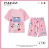 Pijamas2024 verano pijamas coreanos para niños conjunto de manga corta dibujos animados niños y niñas ropa para el hogar ropa infantil al por mayor