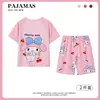 Pijamas2024 verano pijamas coreanos para niños conjunto de manga corta dibujos animados niños y niñas ropa para el hogar ropa infantil al por mayor