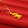 Pulseira de Três Peças Pixiu Duplo Banhada a Ouro Latão Ouro de Areia Vietnamita Pixiu Casal Pulseiras Masculinas e Femininas Fábrica Fornecimento Direto