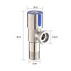 Acero Inoxidable 304 6 Puntos Caliente y Frío Lavadora Lavavajillas Inodoro Montado en la Pared Boiler Calentador de Agua Válvula de Tres Vías Válvula Desviadora