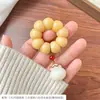 Pulsera de Bodhi de Intestino Grande Amarillo Limón Diente de Ajo Tallado Cuentas Pequeñas para la Mano Alivio del Estrés Estudiantil Envoltorio para el Dedo Cuentas Suaves Jozu Pulsera Wenwan
