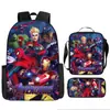 Mochila de liberación rápida transfronteriza de Spider-Man Set de tres piezas Dibujos animados para estudiante de primaria Mochila Escolar Mochila
