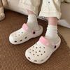 Tira delgada estilo deportivo cool suela gruesa zapatos de agujeros para pareja verano moda exterior dos formas de uso zapatos de playa para hombre y mujer ins