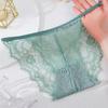Novo estilo francês sexy gradiente laço feminino underwear cintura baixa alta elástica confortável respirável traceless underwear mulheres 7608