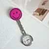 Reloj de Bolsillo de Enfermera con Cara Sonriente, Lindo y Colorido, Reloj de Cuarzo Simple con Pinza, Impresión a Color UV, Portátil para el Trabajo de Enfermería, Mayoreo