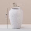 Florero de Diámetro Grande Cerámica Bisque Florero Hidropónico Adorno Jarra de Cerámica Retro Casa de Huéspedes Adorno para el Hogar Minimalista Nuevo Chino