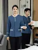 Uniforme para personal de limpieza de propiedades, de manga larga, para mujer, adecuado para otoño e invierno, para usar en hoteles, casas de huéspedes, habitaciones de huéspedes y hospitales