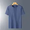 Camiseta de Manga Corta Transpirable de Seda de Hielo Fina de Secado Rápido para Hombre, Top Deportivo de Verano para Fitness, Ropa Casual de Verano, Elástica T