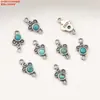 Anillo Doble de Plata de Ley S925 Anillo Doble Xiangyun Ruyi Accesorios de Doble Oreja Piezas Pequeñas Antiguas Retro Enlaces para Manualidades Hechos a Mano