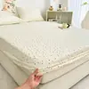 Lençol de Cama de Solteiro Puro Algodão/Lençol com ElásticoAmigo da Pele e Confortável, 100% Algodão Estampado, Densidade 13372, Macio e Liso