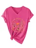En una Carretera Oscura y Desierta Amazon Wish Sitio Independiente Moda Casual Camiseta de Manga Corta con Cuello en V para Mujer
