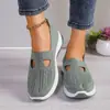 Primavera y Verano 2025 Transfronterizo TEMU talla grande Casual Cómodos Zapatos de Tela para Mujer Slip-on Zapatos de Malla Voladora Zapatos para Madre