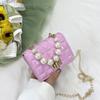 Bolso mini con textura de moda de comercio exterior para mujer, verano 2023, nuevo bolso bandolera informal con cadena, bolso cuadrado pequeño retro