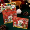 Tarjeta de Felicitación Navideña de Dibujos Animados Creativos Tarjeta de Agradecimiento de Navidad y Año Nuevo Mensaje de Bendición Tarjeta Pequeña Tarjeta de Agradecimiento para Regalo Transfronterizo