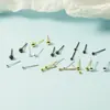 Pendientes Mini de Perlas Lisas Chapados en Plata para Mujer, Perlas Redondas Plateadas Grandes y Pequeñas, Tachuelas Versátiles Suaves con las Orejas
