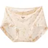 Boxers Antibacterianos de Seda Helada 2026 Primavera/Verano sin Pellizcos, de Cintura Alta, Estampado Floral y Estilo Bosque