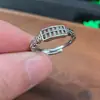 Anillo ábaco de dinero creativo simple estilo coreano para niñas personalidad abierta retro aleación moneda de cobre anillo fábrica venta al por mayor