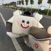 26 Novo Pelúcia Branco Hello Kitty Espesso Impermeável à Prova de Vento Proteção Contra o Frio Manta de Inverno à Prova de Vento Fivela de Chifre Patinete Elétrico