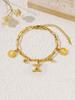 Pulsera de moda de acero de titanio con personalidad hip-hop redonda de marca coreana ins viento frío estudiante novias pulsera al por mayor
