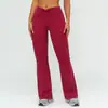 Pantalones Acampanados Plisados de Tiro Alto Transfronterizos Pantalones de Pierna Ancha Micro-Acampanados Cepillados Ocio al Aire Libre Running Deportes Pantalones Acampanados 9313