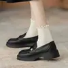 Novos mocassins de sola macia estilo chinês para mulheres, sapatos planos versáteis de couro fosco, novos sapatos rasos de outono 2026 JK