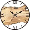 Nuevo Reloj de Pared Acrílico Simple Estilo Chino Reloj con Textura de Madera para Sala de Estar Decorativo Moda Reloj Silencioso