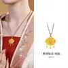 Prata Pura 999 Antiga Filigrana Recortada Moeda Caractere de Bênção Fecho de Segurança Corda Trançada Colar Feminino Novo Chinoiserie Fechadura da Longevidade Presente