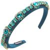 Diadema Barroca Retro Europea y Americana Nueva para Mujer Esponja Borde Fino Temperamento de Alta Gama Diamante Completo Estilo Corte Accesorios para el Cabello