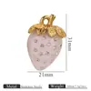 Acero Inoxidable Fresa Colgante Delicado Resina Fresa Hecho a Mano DIY Collar Pulsera Colgante Dulces Accesorios Mayoreo