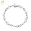 Hip Hop Europeo y Americano Transfronterizo Moissanita Trébol de Cuatro Hojas Gota de Agua Pulsera Collar Accesorios para Mujer Accesorios de Diseño de Nicho Personalización
