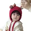 Gorro para bebé para otoño e invierno, gorro de lana tejido para bebés, gorro con protección para las orejas para niños, modelo nuevo engrosado para niños en invierno