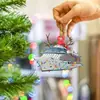 Nuevo colgante plano de acrílico decoración de árbol de Navidad animal colgante DIY regalo de fiesta de Navidad