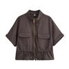 Estilo Europeu e Americano Amazon Aliexpress Tendência Popular da Moda Camisa Safari Versátil Terno de Calça Larga Plissada