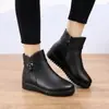 Novos Sapatos de Algodão Femininos de Inverno, Sapatos de Mãe, Sola Plana, Botas Curtas Quentes para Meia-Idade e Idosos, Tamanho 41, Antiderrapante, Tamanho Grande 42
