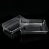 En stock de fábrica Caja de Sushi Desechable Blíster Material PET Caja para Pasteles Frutas Bandeja Caja de Empaque para Alimentos Repostería