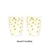 En Stock Nuevos Platos y Vasos de Papel para Fiesta con Lunares Dorados Set de Cumpleaños Vajilla para Fiesta Vajilla Dorada Mesa de Comedor