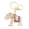 Popular Llavero de Elefante Tailandés Esmaltado con Pedrería, Llavero de Metal para Coche, Colgante para Mochila, Caja para Llaveros