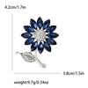 Broche de cristal tinta azul diamante liga broche ouro rosa branco K broche de strass fornecimento direto da fábrica