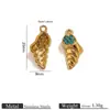 Acero Inoxidable Caracola Colgante de Joyería Personalizado Hecho a Mano DIY Acero de Titanio Chapado en 18K Accesorios de Joyería Versátiles Venta al por Mayor