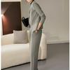 Conjunto de Blazer e Calça Slim-Fit de Acetato de Alta Qualidade Outono 2026 Feminino