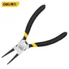 Alicate de Travas Deli Tools Dl0331 Alicate de Anéis de Retenção Estilo Japonês 5 polegadas Reto e Curvo Interno e Externo