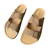 2026 Verano Nueva Moda Versátil Doble Botonadura Fondo Plano Pareja Birkenstock Zapatos de Playa Venta al por Mayor