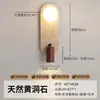 2026 Nova Luz de Fundo para Sofá de Sala de Estar Estilo Wabi-Sabi, Luz de Fundo para Parede de Escada em Travertino Amarelo Estilo Vintage