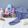 Pterocarpus indicus gorro para secar el pelo clase A forro polar coral gorro de baño doble capa absorbente engrosado lavar el pelo secar el pelo envoltura para cuidado del cabello toalla venta al por mayor