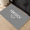 Felpudo de Bucle de Seda con Diseño de Letras Minimalistas para la Entrada, Cortable, Resistente a la Suciedad, Antideslizante, Nuevo Felpudo para Entrada
